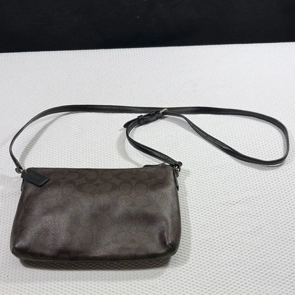 Coach Dark Brown East West Pop Crossbody Bag